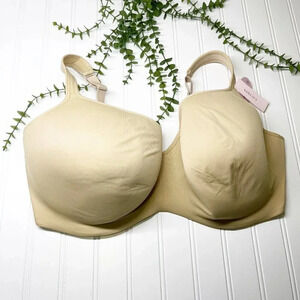 Cacique - Lane Bryant Beige Tan Smooth Balconette Underwire Bra Women's Size 42H